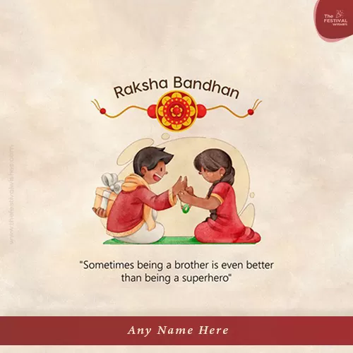 Create Your Name On Raksha Bandhan 2024 Greeting Card
