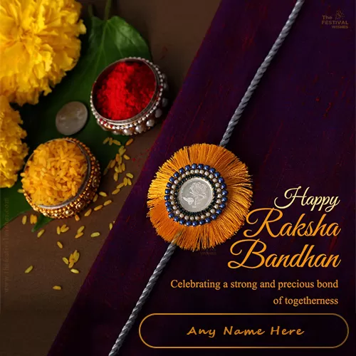 Create Name On Beautiful Raksha Bandhan Rakhi 2023 Pictures