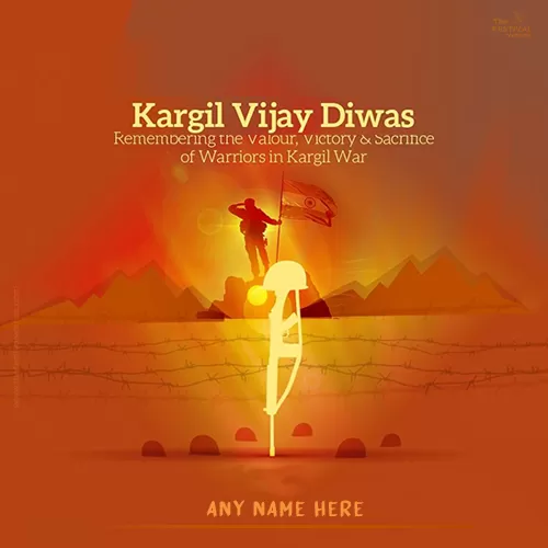 Kargil Vijay Diwas 2023 Greeting Card With Name Edit