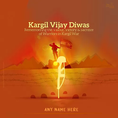 Kargil Vijay Diwas 2024 Greeting Card With Name Edit