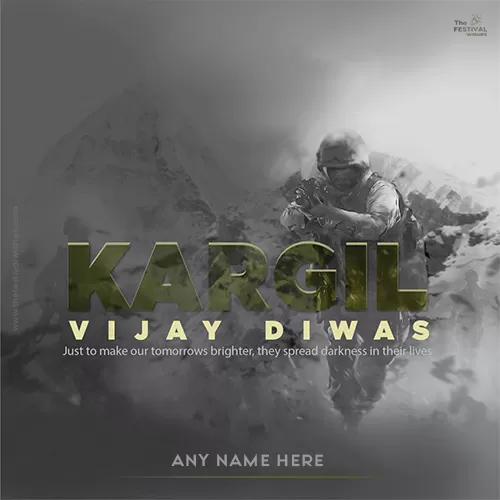 Write Name On Kargil Vijay Diwas 2024 Quotes Images