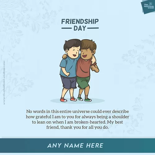 Write Name On Friendship Day 2022 Whatsapp Status
