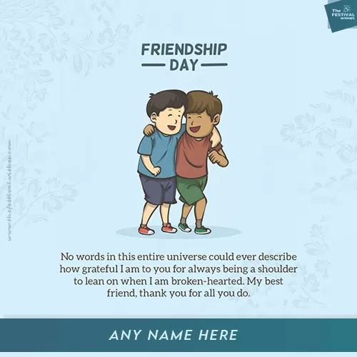 Write Name On Friendship Day 2024 Whatsapp Status