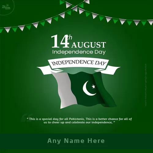 Create Name On 14th August Independence Day 2024 Pakistan Quotes