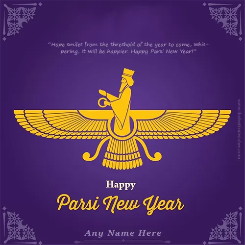 Parsi New Year 2023 Wishes Images With Name And Photo