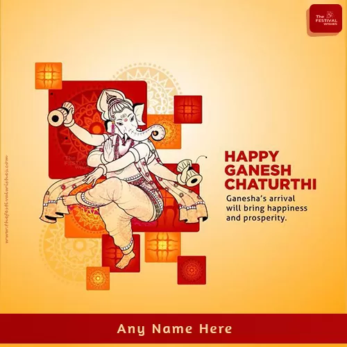 Ganesh Chaturthi 2023 Wishes Images With Name Editing