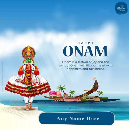 Create Your Name On Onam Festival 2024 Image Kerala