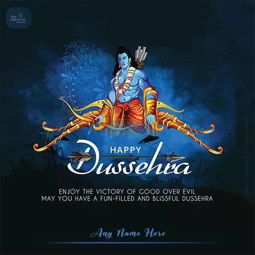 Write Your Name On Your Happy Dasara 2025 WhatsApp Status