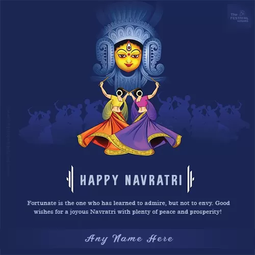 Happy Navratri Card Pics With Name And Photo Edit