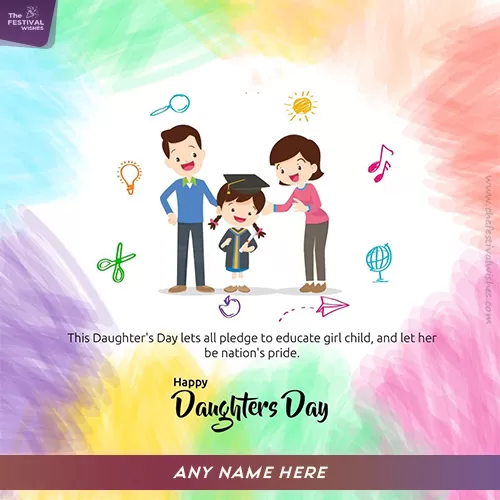 Daughters Day Greetings Images With Her Name Edit