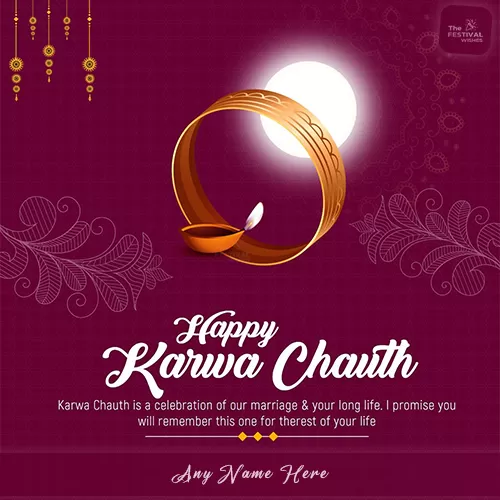 Happy Karva Chauth Husband With Name Creating Online