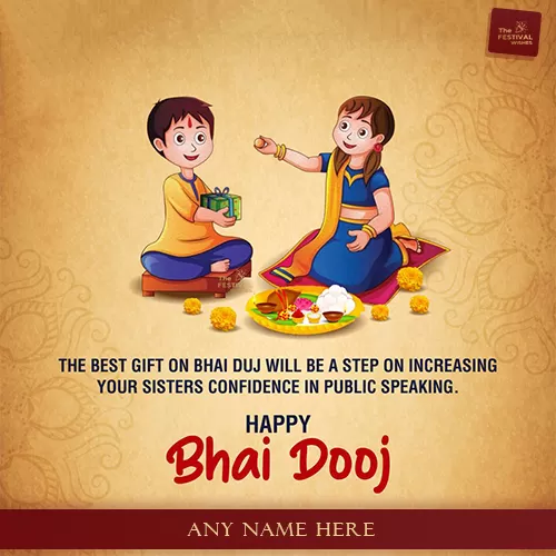 Good Morning Happy Bhai Dooj Images With Name