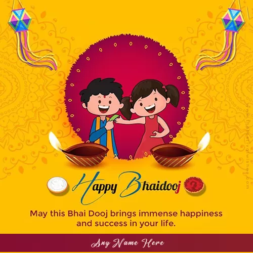 Online Bhai Dooj Greetings Card Maker