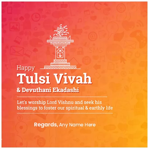Write Name On Tulsi Vivah Images With Quotes