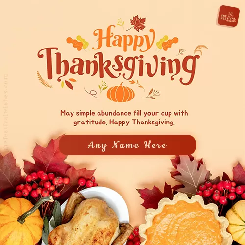 Advance Thanksgiving 2025 Wishes Image With Name