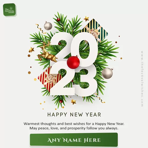 Happy New Year 2023 Card Image With Name Editing