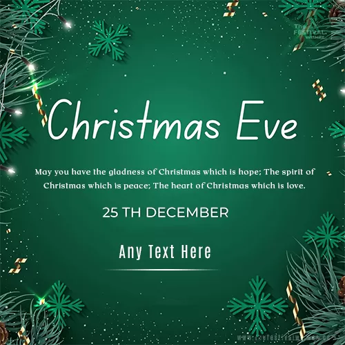 Write Name On Christmas Eve Birthday Greetings Download