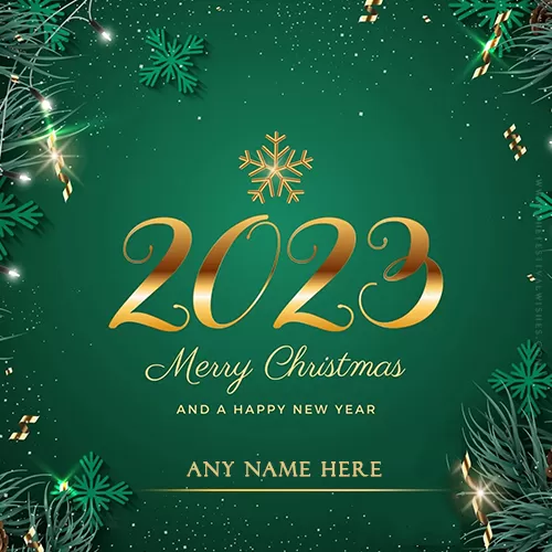 Christmas And Happy New Year 2023 Wishes Images With Name