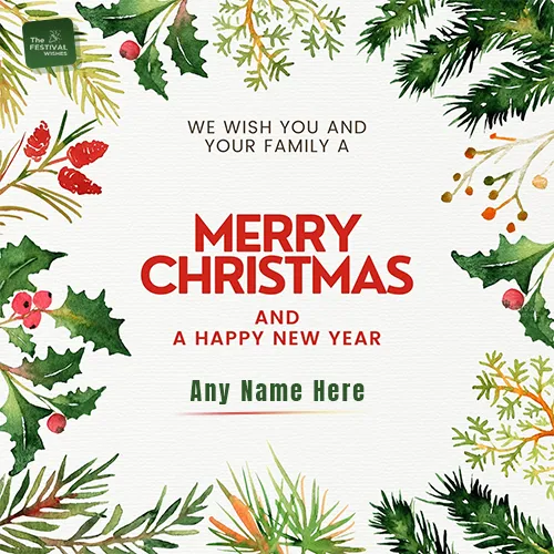 Advance Christmas And New Year Wishes 2023 Pictures With Your Name
