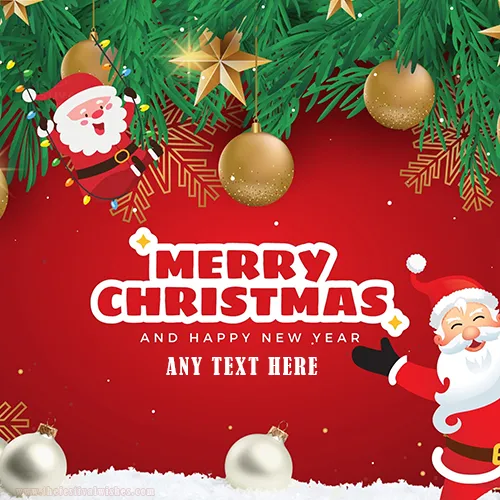 Write Name On Merry Christmas Images And With Santa Claus