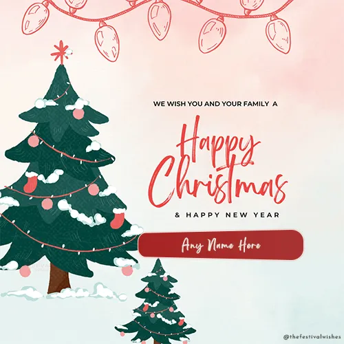 Merry Christmas And New Year 2023 Card Wishes With Name Edit