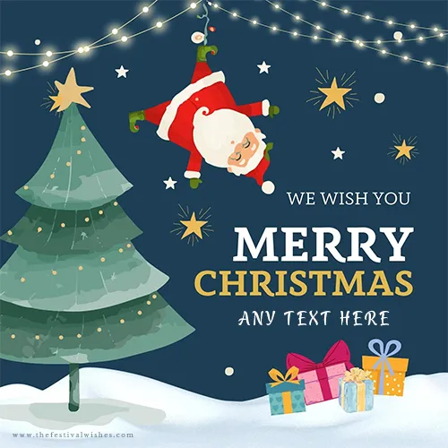 Christmas Santa Claus 2024 Wallpaper With Name Download