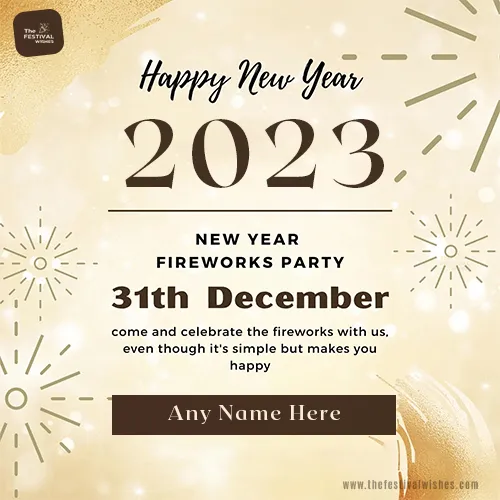 Happy New Year 2023 Celebration Images With Name