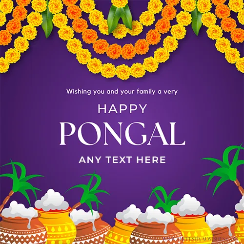 Happy Pongal 2024 Wishes Online Editing Name