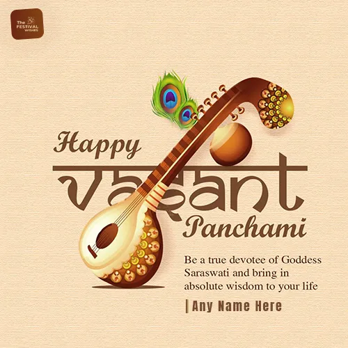 Create Your Name On The Vasant Panchami 2023 Card Design