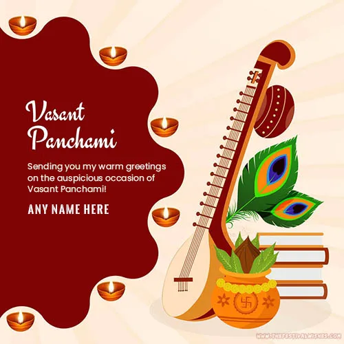 Happy Basant Panchami Wishes With Name Edit
