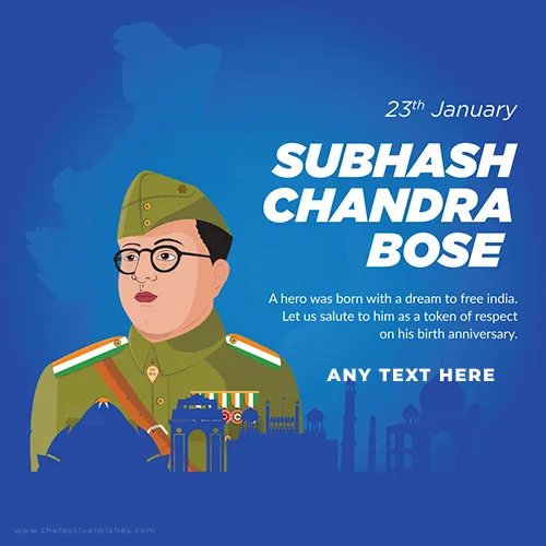 Subhash Chandra Bose Jayanti 2024 Images With Name