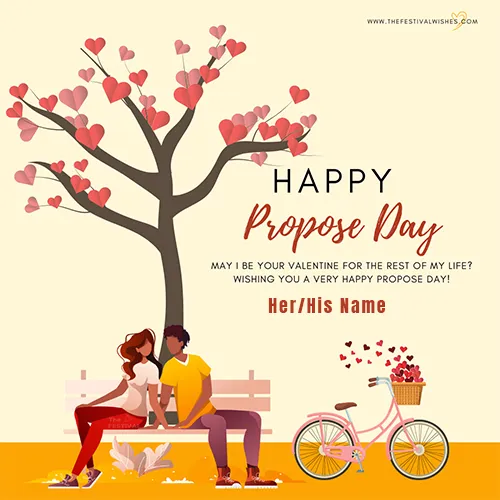 Custom Propose Day WhatsApp Profile Picture With Name