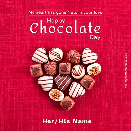 Customizable Chocolate Day Greeting Card With A Name