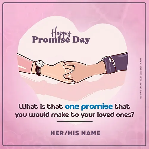Custom Promise Day Greeting Card For Valentine's Day With Name