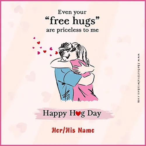Love Hug Day 2023 Pictures With Name