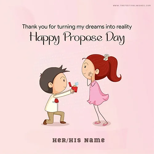 Personalized Propose Day WhatsApp Profile Images With Name