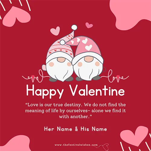 14 February Valentine's Day Card With Name Edit