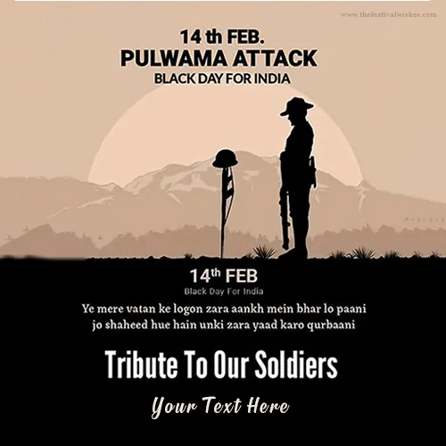 Pulwama Attack With Personalized Quotes And Name