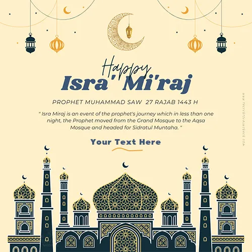 Shab-e-Meraj 2025 With Personalized Images And Name