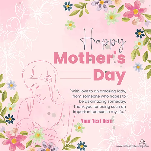 Mothers Day 2024 Card With Name And Quote Message Images Download