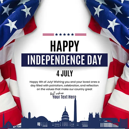 Generate Independence Day United State Pictures With Name Customisation