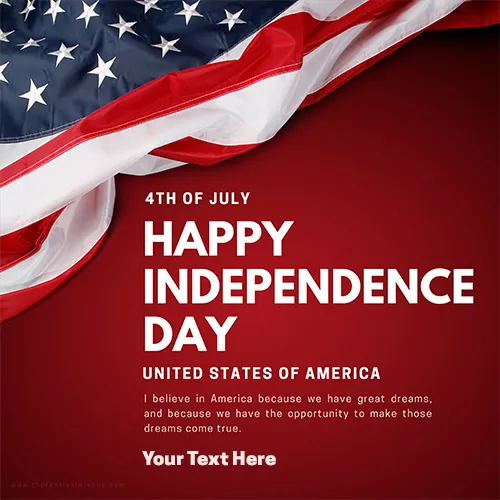 Add Your Name On Independence Day 4th Of July Images And Quotes