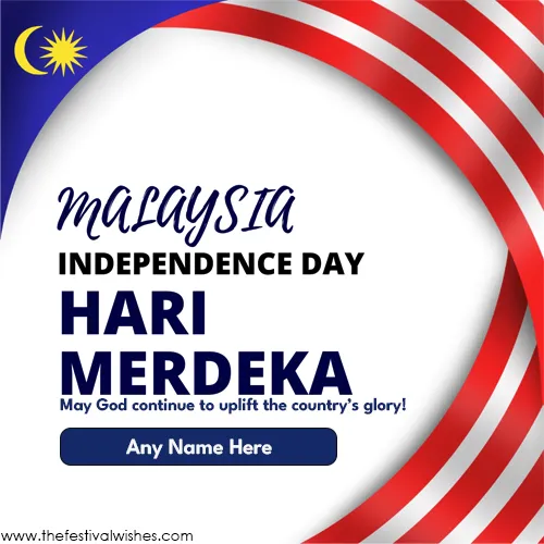Hari Kebangsaan Malaysia 2023 Images Greeting Card Quotes With Name