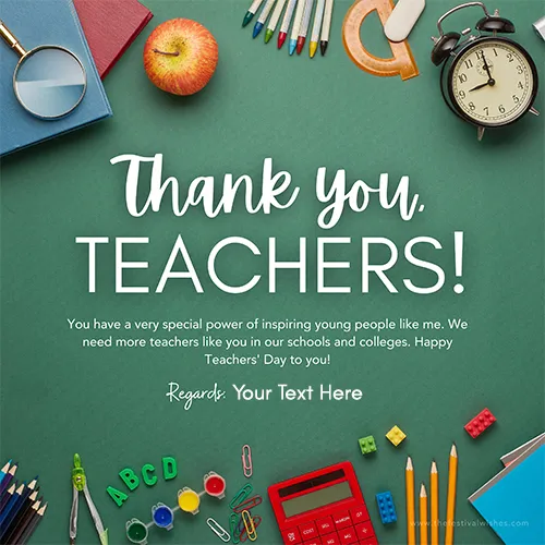 Happy Teachers Day 2025 Edit Name Images Download