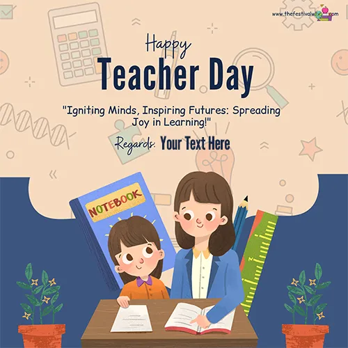 Happy Teachers Day 2033 Card With Name And Pics Editor