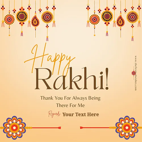 Raksha Bandhan 2024 Greetings Images With Name Editor Free