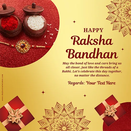Raksha Bandhan Rakhi 2024 Wishes Card Edit Name And Picture