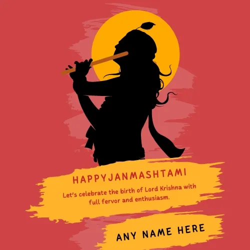 Happy Janmashtami 2023 Wishes Greeting Card Quotes Images With Name Edit