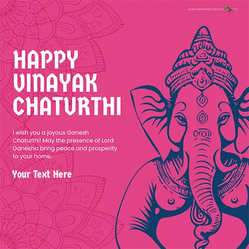 Ganesh Chaturthi/vinayaka Chaturthi 2025 With Name