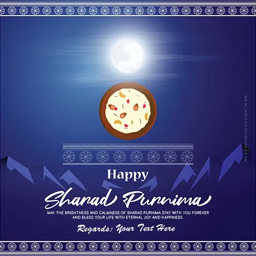 Write Name On Happy Sharad Purnima Pic